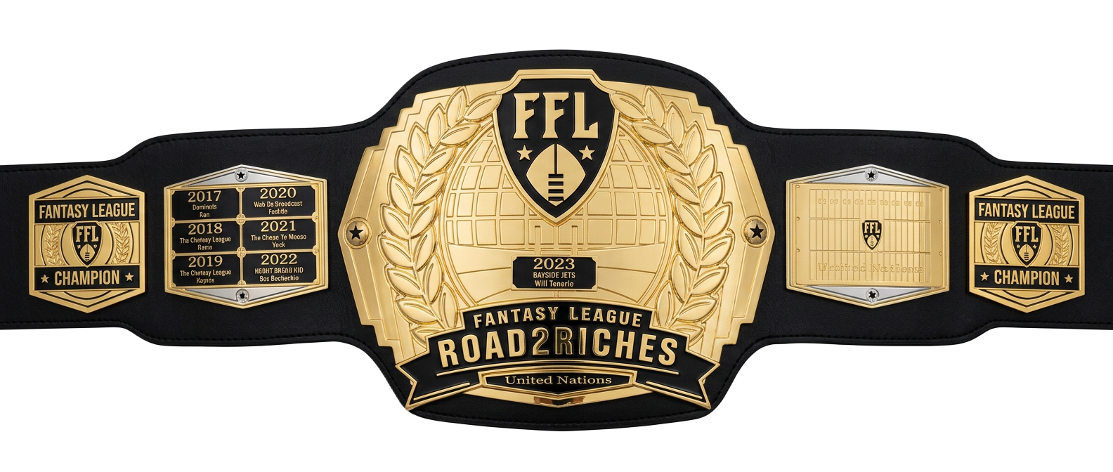 Road2Riches fantasy league championship belt